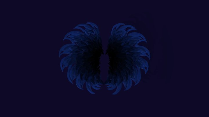 Blue wings 3D Model