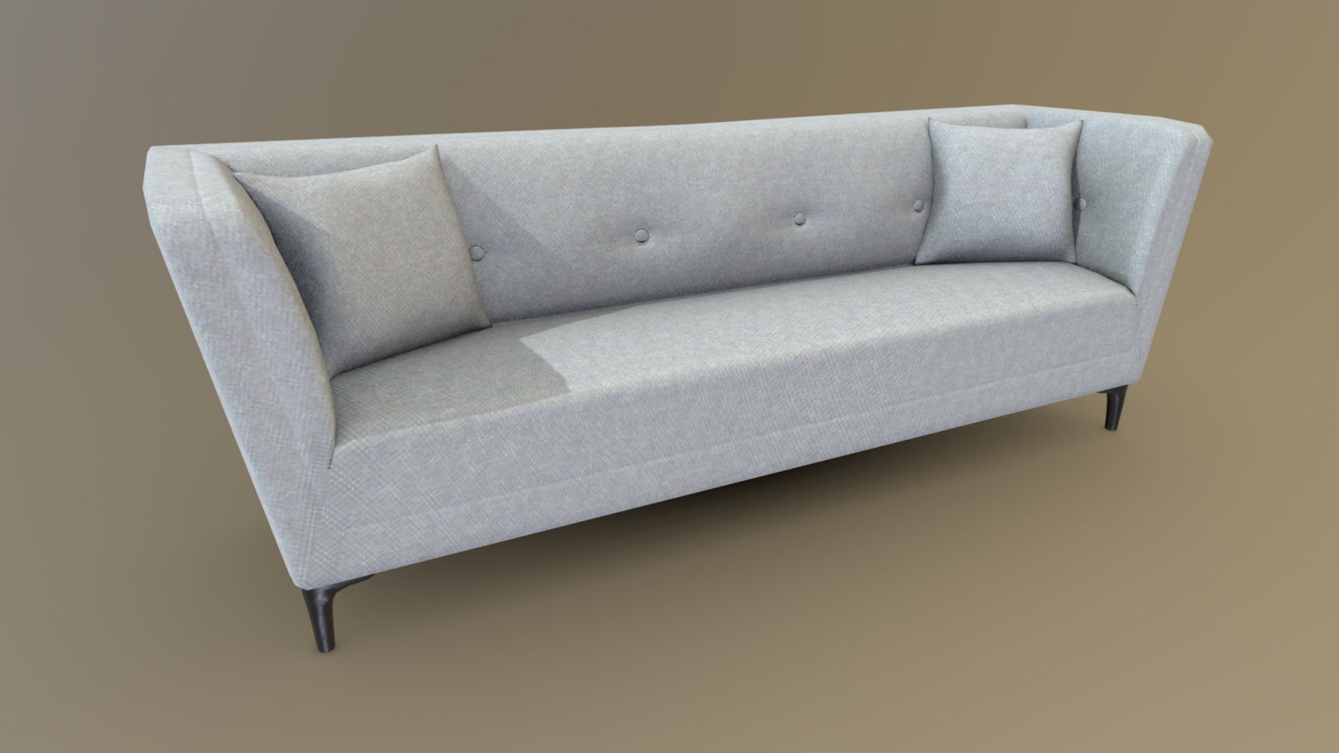 3D model Modern Couch - This is a 3D model of the Modern Couch. The 3D model is about a white couch with a grey cushion.