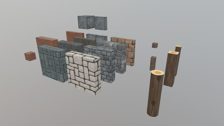 Fantasy Walls and floors 3D Model