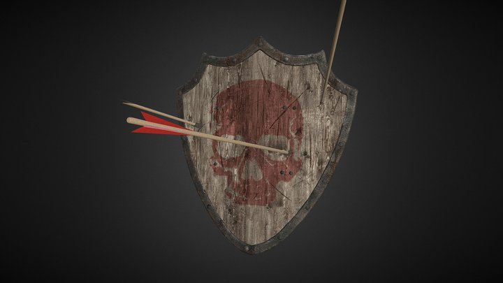 Medieval shield 3D Model
