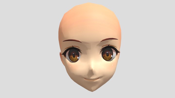 Anime Head 3D Model