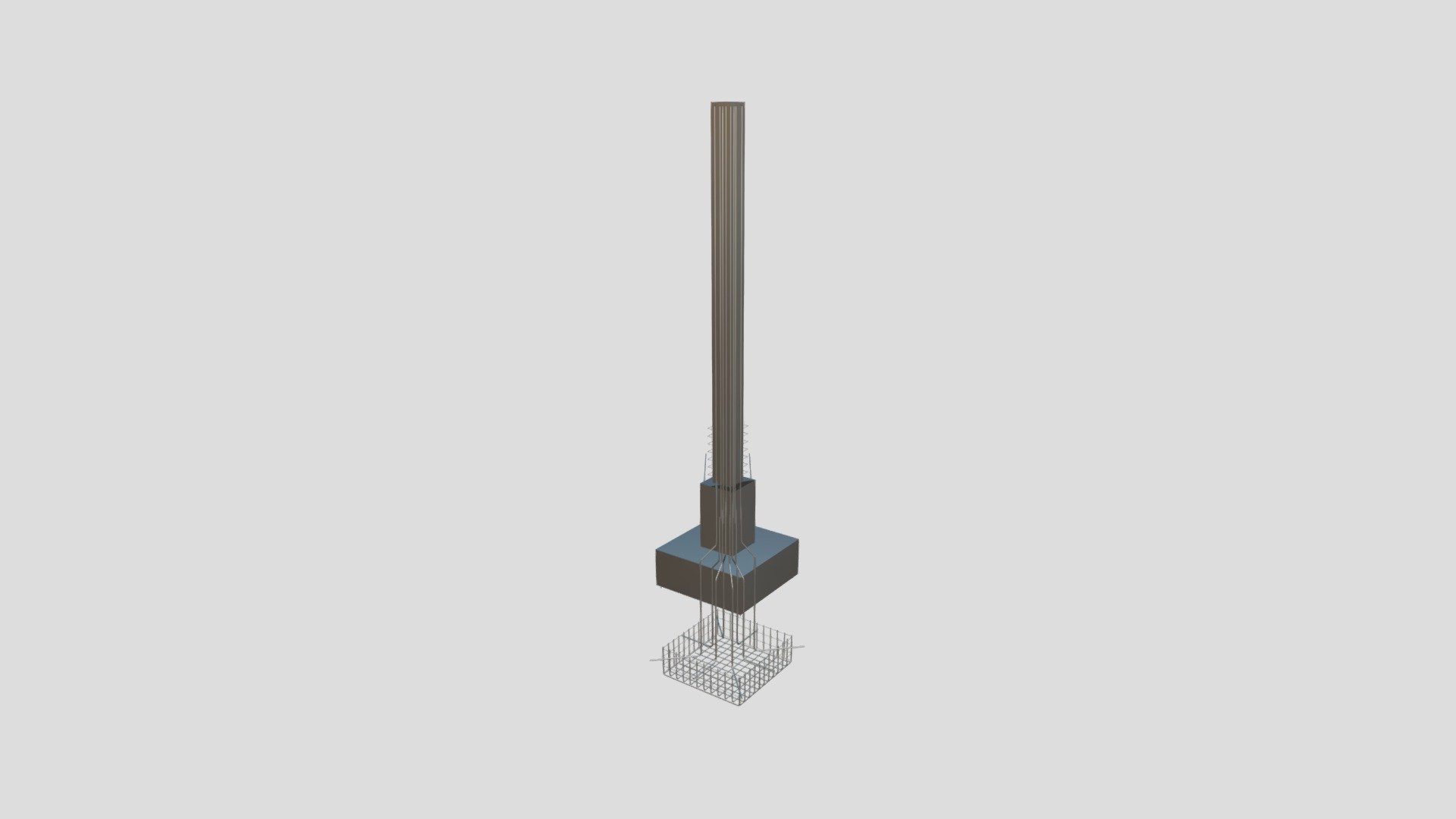 3D PILAR ÚNICO CENTRADO