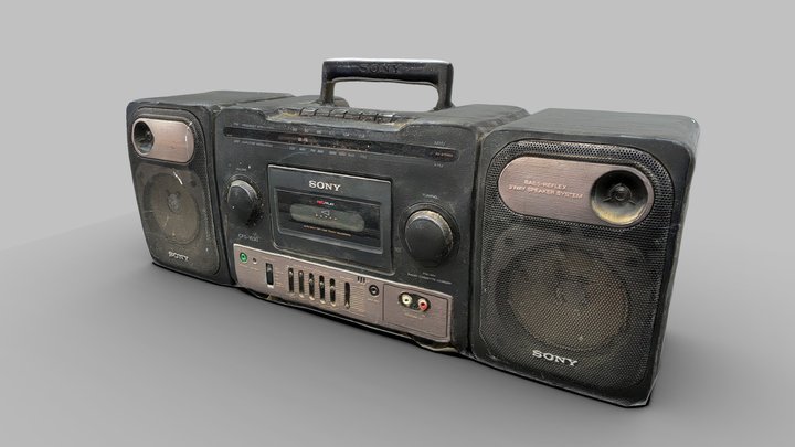 Sony Boombox Photoscan MEDPOLY 3D Model