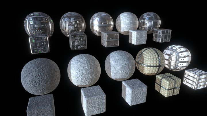 10 2K Space PBR Textures - FREE