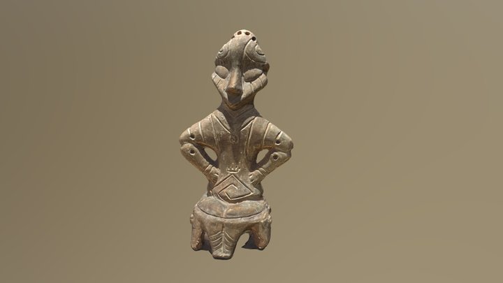 Goddes on the Throne 3D Model