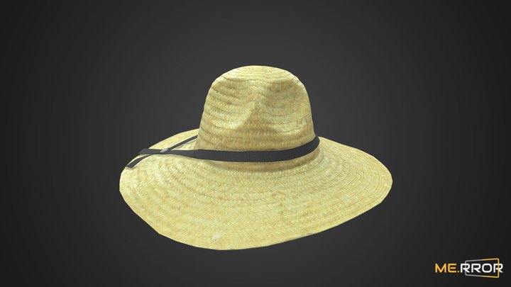 [Game-Ready] Summer Straw Hat 3D Model