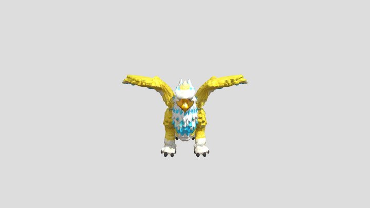 Block-built fantasy griffin 3D Model