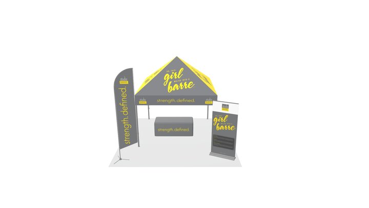 Custom Canopy Exhibit 3D Model