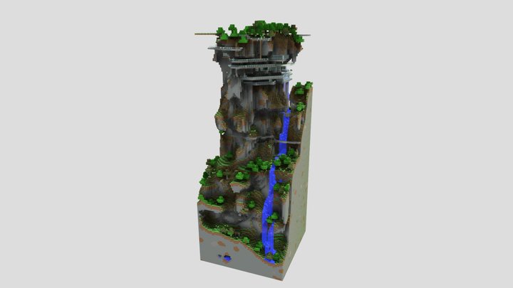 Minecraft Mansion 3D Model