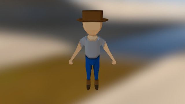 Low Poly Game Character 3D Model