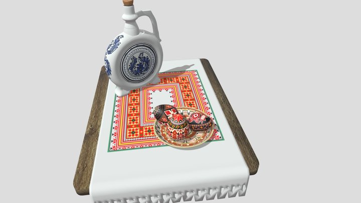 Some Easter traditions in Romania 3D Model