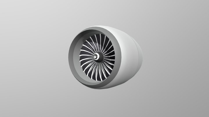 Airliner engine 3D Model