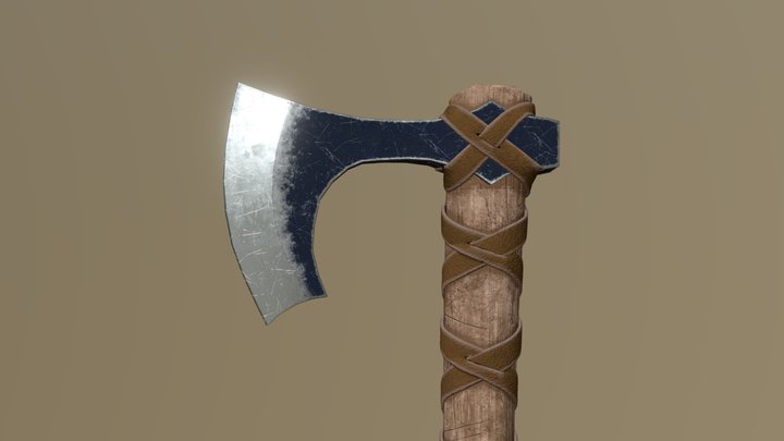 Viking Axe YouTube Tutorial 3D Model