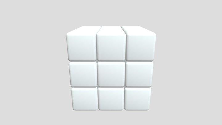 Rubik's cube W Texture Unwrped 3D Model