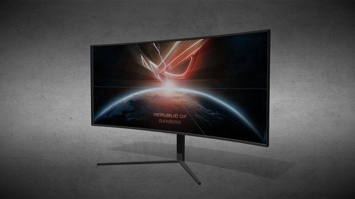Monitor Curve ASUS ROG Simple 3D Model