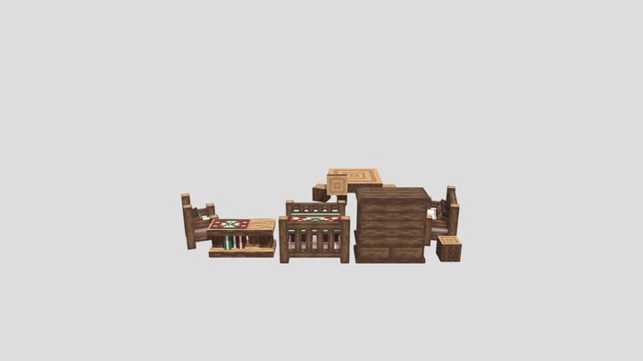 Darkwood Log Set 3D Model