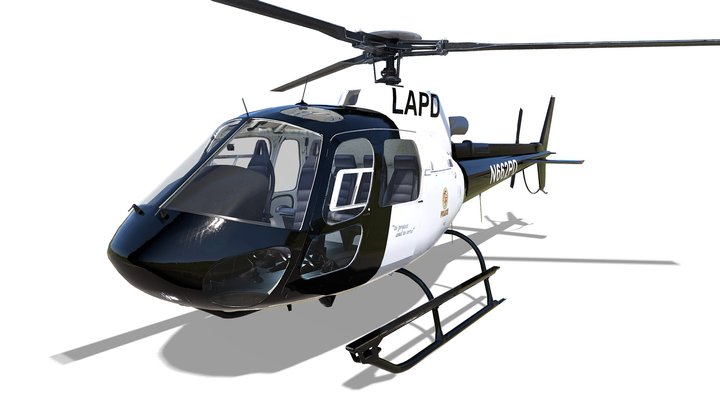 PBR Eurocopter 3D Model