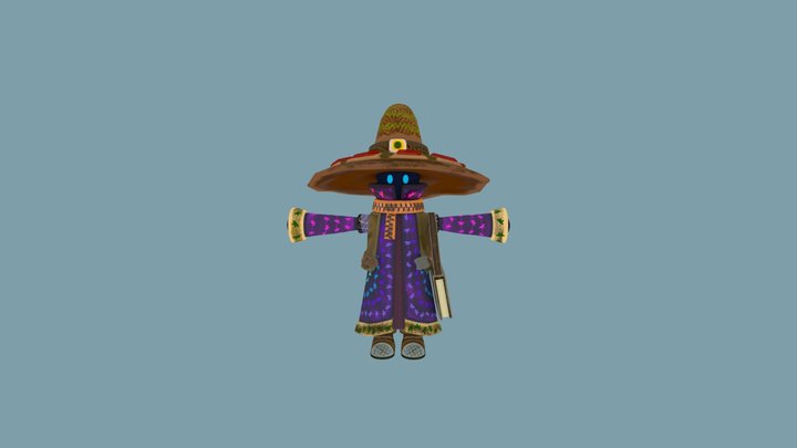 Hippie Wizard 3D Model