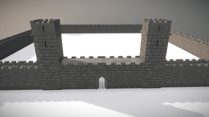 Castle Walls 3D Model