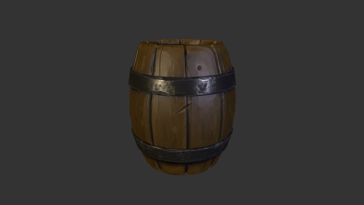 stylized  Barrel 3D Model