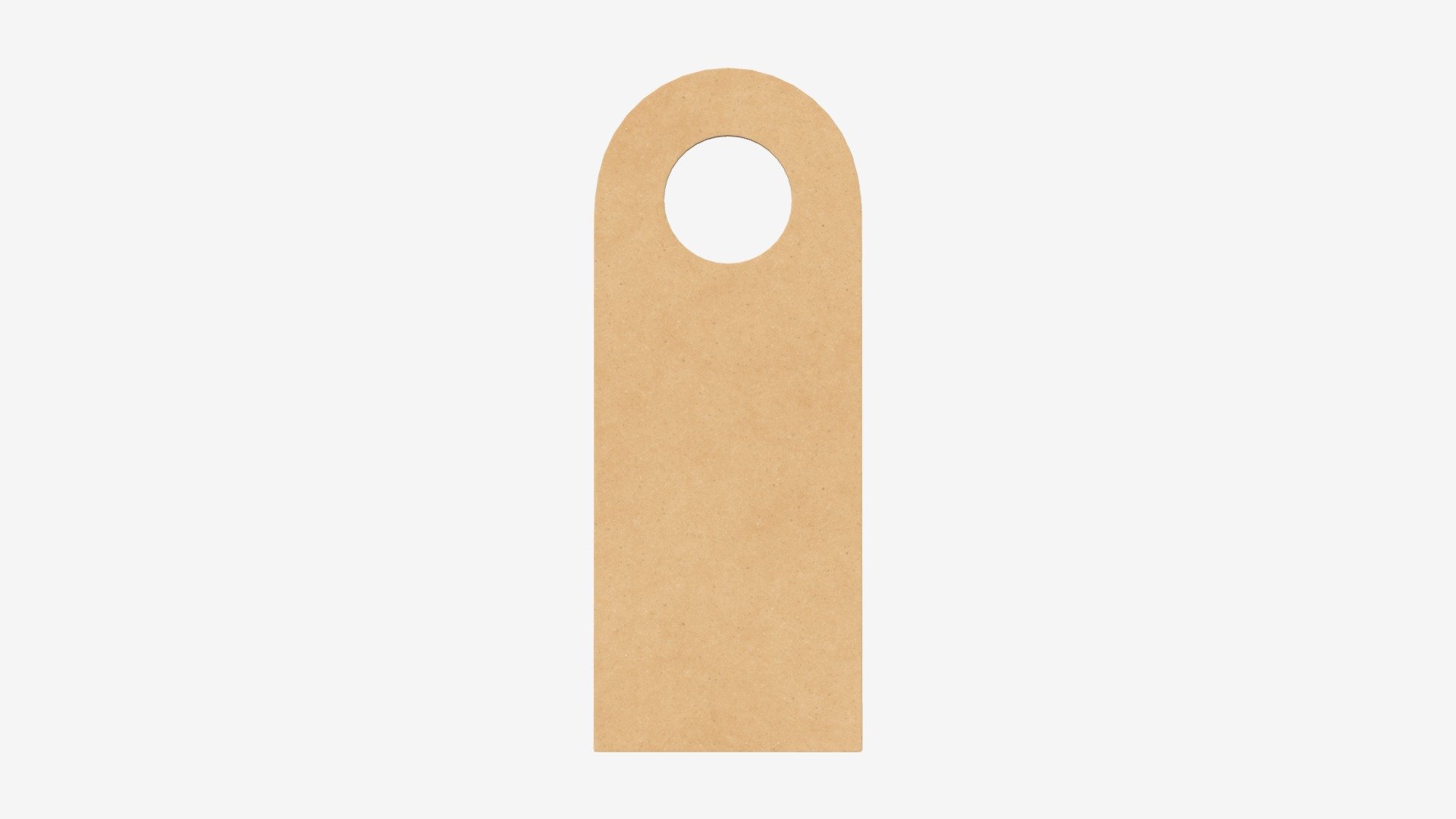 Door handle cardboard hanger mockup 03 Buy Royalty Free 3D model by
