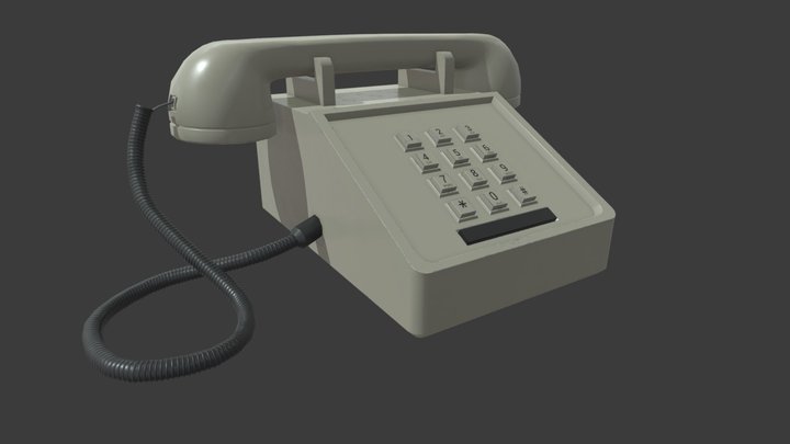 Old Office Phone 3D Model