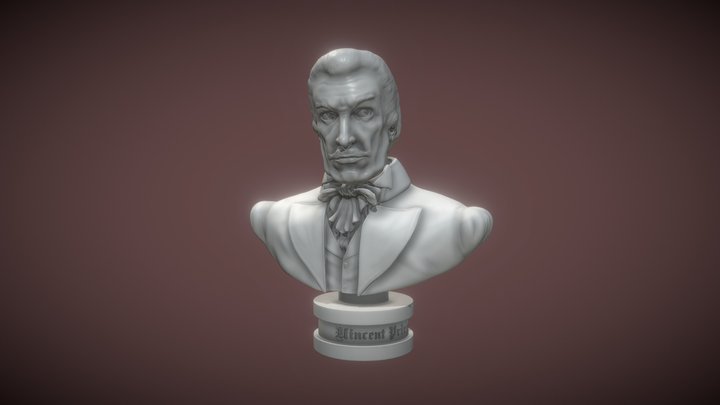Bust Vincent Price 3D Model