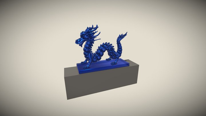2025 0427-2 blue Dragon - low 3D Model
