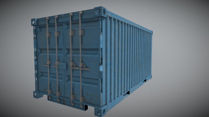 Container (Fully Textured) 3D Model
