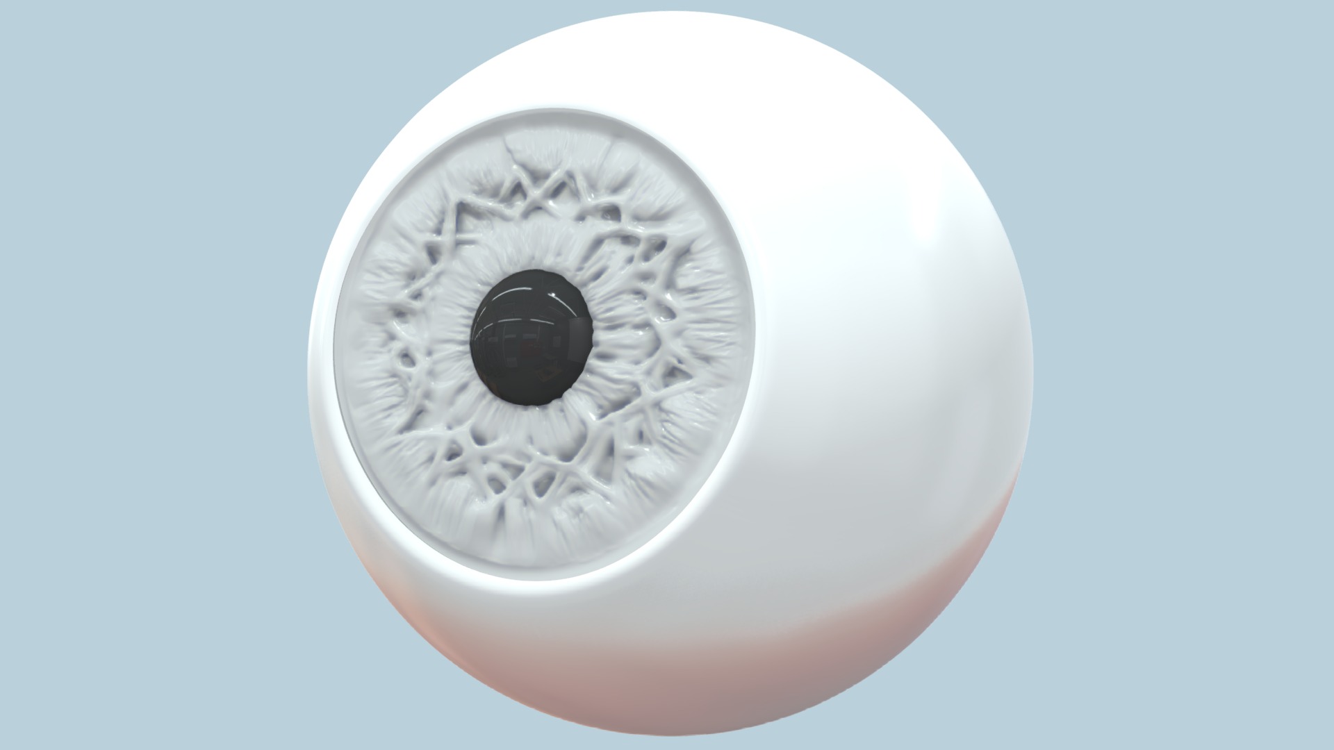 3D model Eyeball - This is a 3D model of the Eyeball. The 3D model is about a close-up of a human eye.