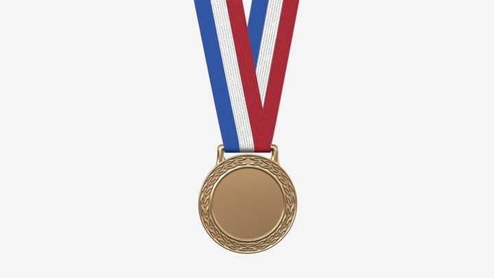 Sports medal mockup 06 3D Model