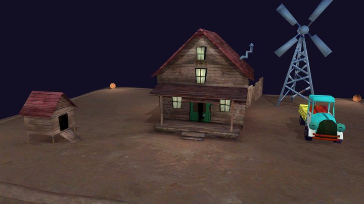 Courage the Cowardly Dog House 3D Model