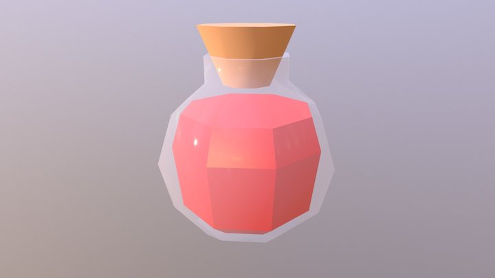 Detail Red Potion 3D Model