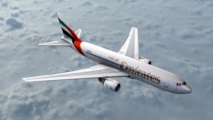 Emirates Boeing 767-200 3D Model