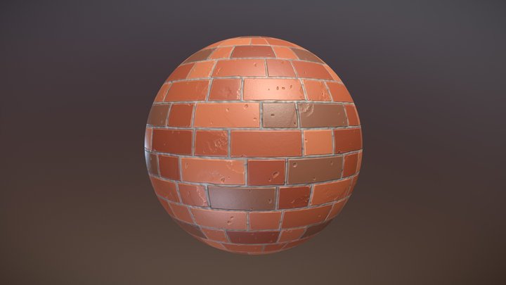 Brick Wall 3D Model