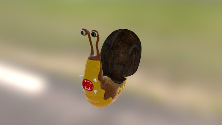 Angry Snail 3D Model