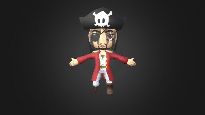 very lowpoly Pirate 3D Model