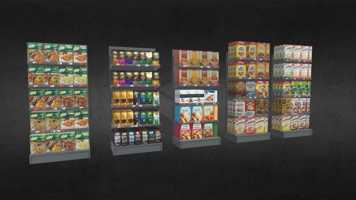 Store Environment Shop Shelves With Stock 3D Model