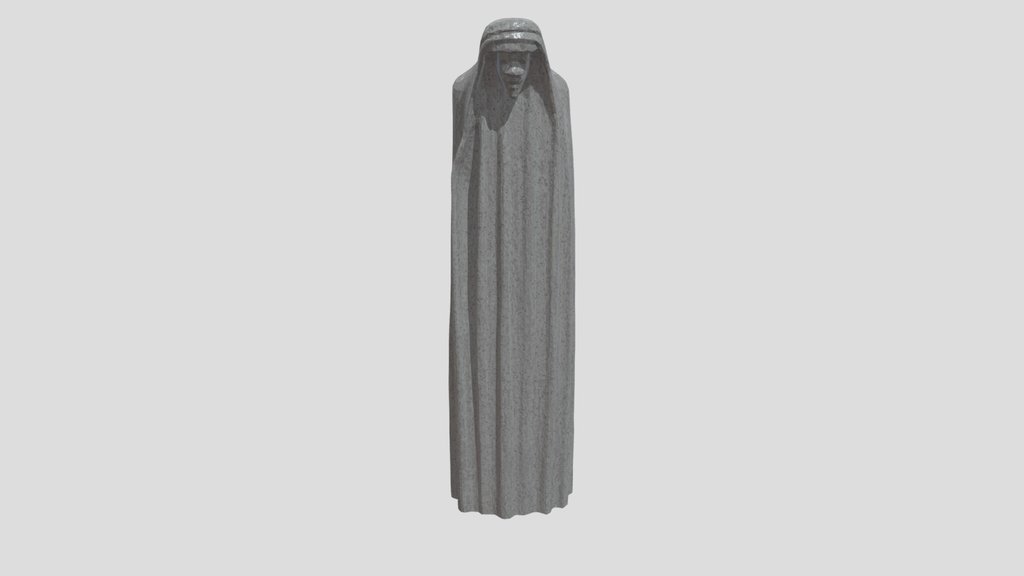 Gothic Cloaked Figure - Building Wall Statue