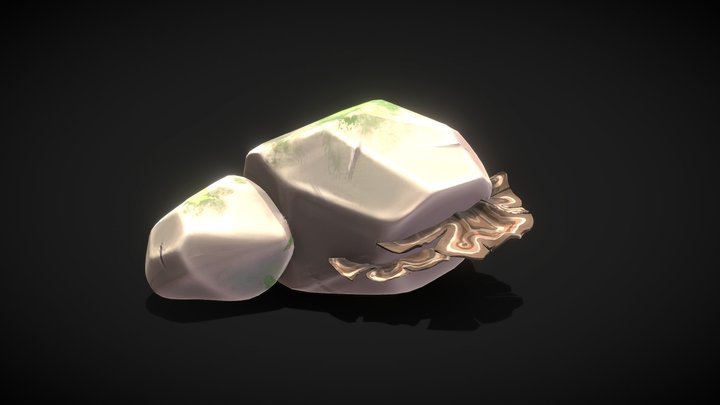 Handpainted Rock Model 3D Model