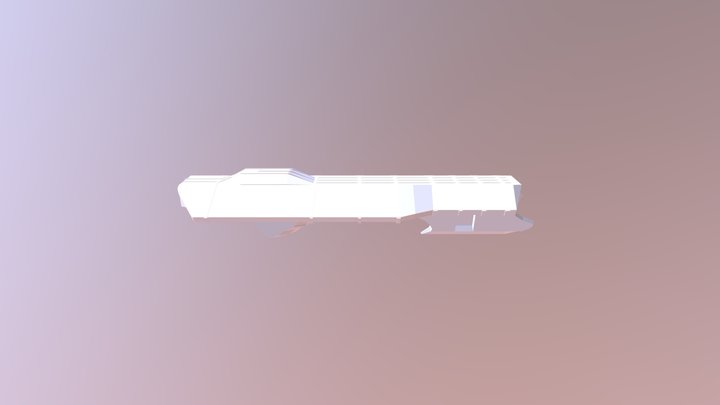 Scifi Cargo ship Concept 3D Model