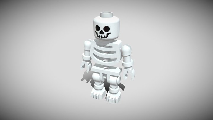 Lego Skeleton Minifigure 3D Model