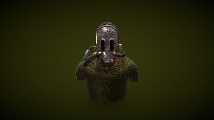 Post apocalyptic Gas Mask 3D Model