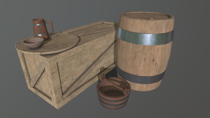 Medieval objects 3D Model