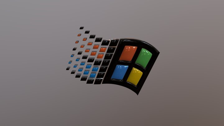 Microsoft Windows Logo flag 3D 3D Model
