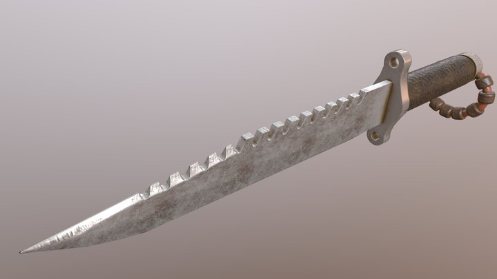 Rambo Knife WIP 3D Model