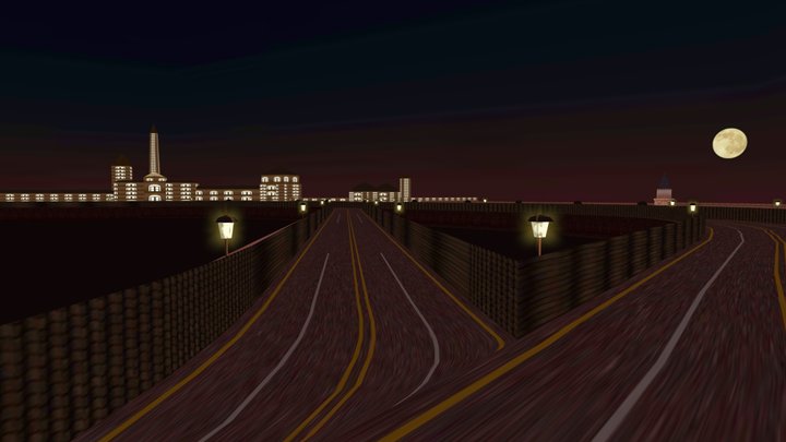 fast racing 3d - night city – Gratis 3D-model STL