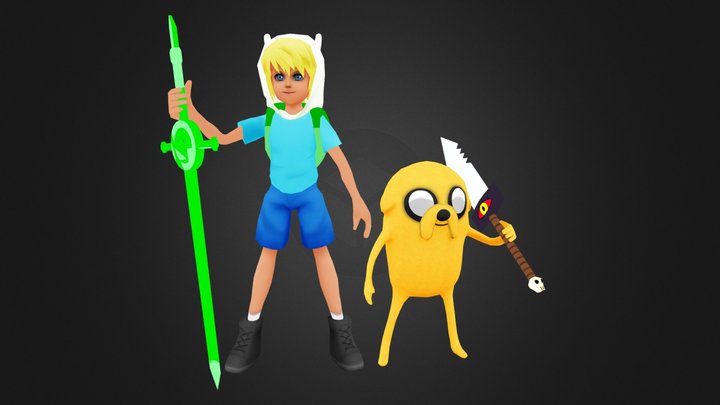 Finn & Jake 3D Model