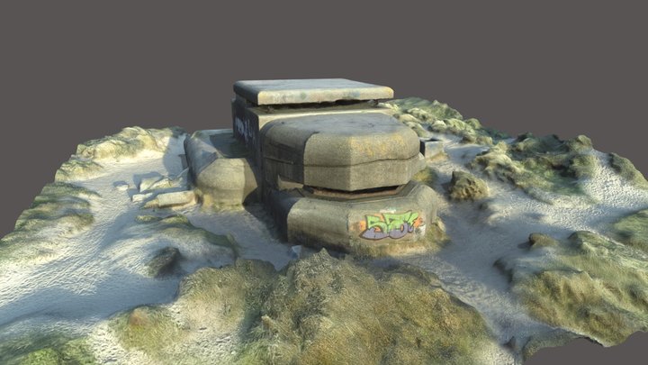 Festung IJmuiden Nederland, Atlantikwall 3D Model