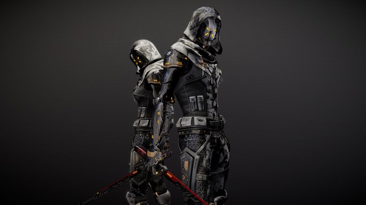 G2: Cyborg Characters 3D Model